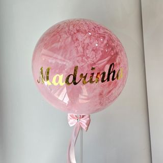 Balão personalizado cor rosa madrinha