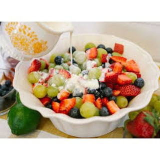 Fruit Salad With Yoghurt, Honey & Nuts (N)