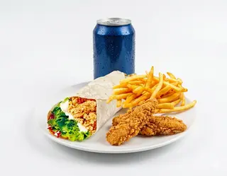 Menú Wrap De Pollo Con 2 Tiras