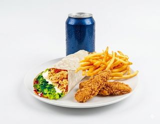 Menú Wrap De Pollo Con 2 Tiras