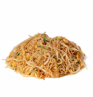 128G. Spaghetti di riso con verdure e gamberi