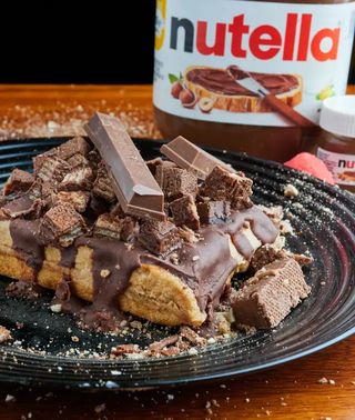 Gofre kit kat y nutella