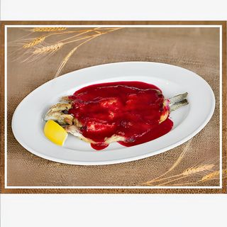 კალმახი ბროწეულის წვენში