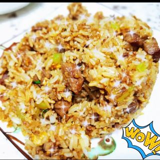 Arroz frito Negro con ternera