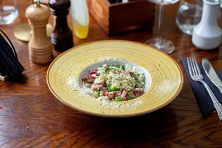 Risotto cu sos de roșii și mozzarella