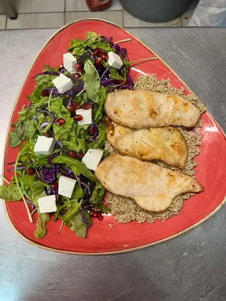 Mixed with chicken kinoa