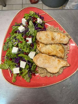 Mixed with chicken kinoa