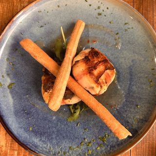 TOMINI CON GUANCIALE TARTUFATO ALLA PIASTRA