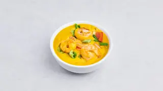 Żółte curry krewetki