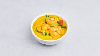 Żółte curry krewetki