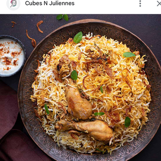 Menú  biryani