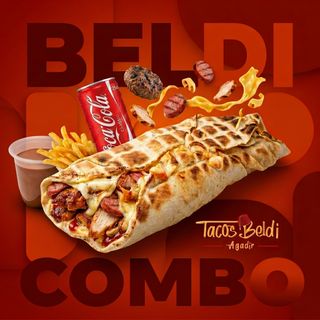 Menu Combo Beldi mixte royal + Soda + Frite + Mousse au chocolat
