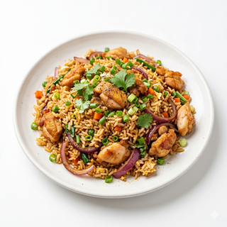 Menú De Arroz Frito Con Pollo