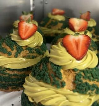 Paris-brest fistic & zmeură