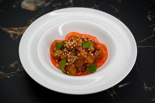 Хрусткий баклажан з томатами і кінзою (250г)