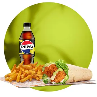Lime Chicken Wrap Large Meal