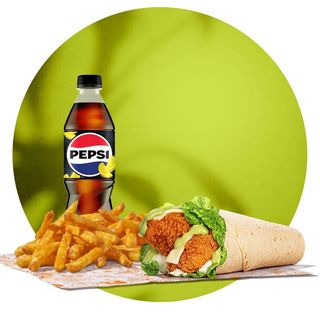 Lime Chicken Wrap Large Meal