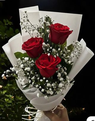 Bouquet 3 Rose Rosse