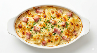 Patatas Gratinadas Con Jamón