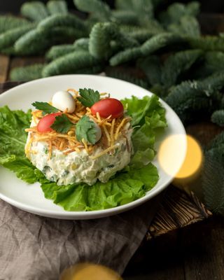 Салат "Гнездо глухаря"