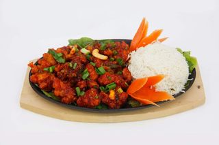 Paneer tikka sizzler
