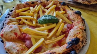 Wurstel e patatine - pizza normale