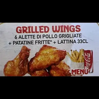 Menu grilled wings