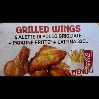 Menu grilled wings
