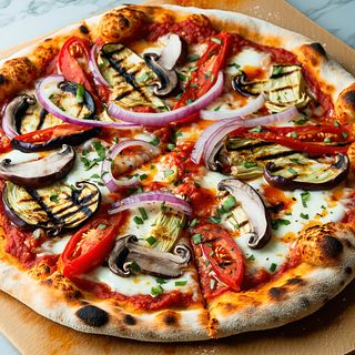 Pizza roja vegetariana