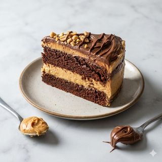 Burro di Arachidi e Nutella Cake