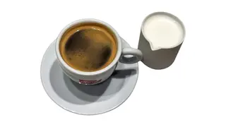 Americano z mlekiem