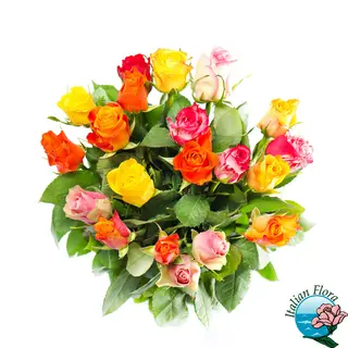 Bouquet di rose colorate miste
