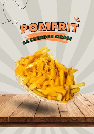 Pomfrit sa cheddar sirom