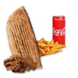 Rollo Kebab samo mięso (średnie), frytki, Coca Cola 0.33l