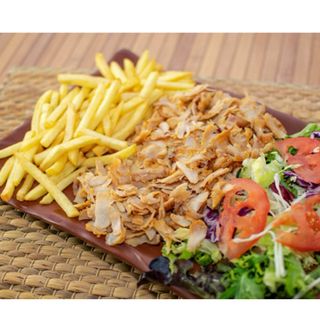 Plate pollo o tenera,Pathats,enslada,salasa