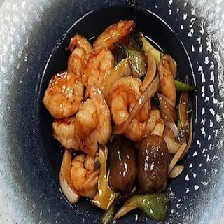 gambas teriyaki
