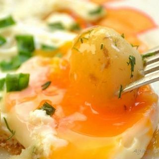 DODATEK DO KOTLETÓW SCHABOWYCH - DWA JAJKA SADZONE Z KOPERKIEM