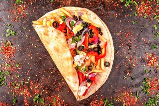 Shaorma vegetariana medie