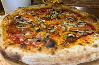 Pizza Spianata e Prosciutto