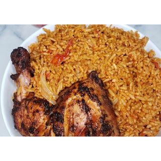 Jollof Rice and Chicken Lap