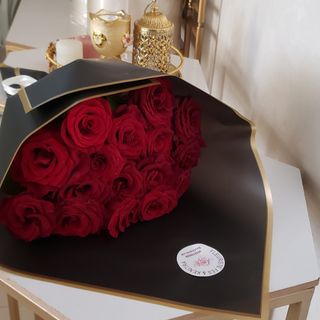 Bouquet de 20 fleurs rouges 