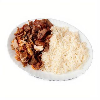Menú Arroz Con Carne Kebab Solo Carne