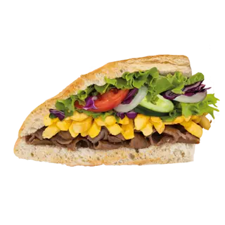 Kebap w Bułce z frytkami i warzywami