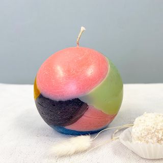 ვარდისფერი სფეროს სანთელი 7028