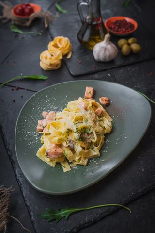 Паста с семгой
