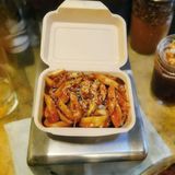 Pollo con salsa teriyaki y arroz