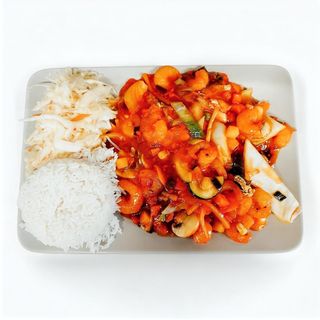 Krewetki małe słodko-kwaśne