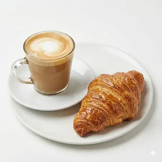 Café + Croissant De Mantequilla