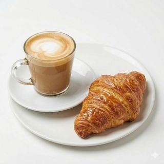 Café + Croissant De Mantequilla