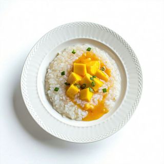 Каша рисовая с пюре манго